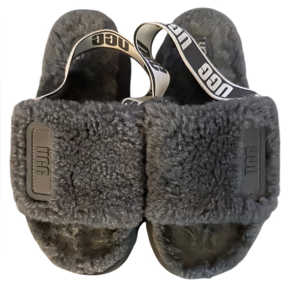 Authentic UGG® Women's Disco Slide Slippers Sandals Shoes Gray Size 7